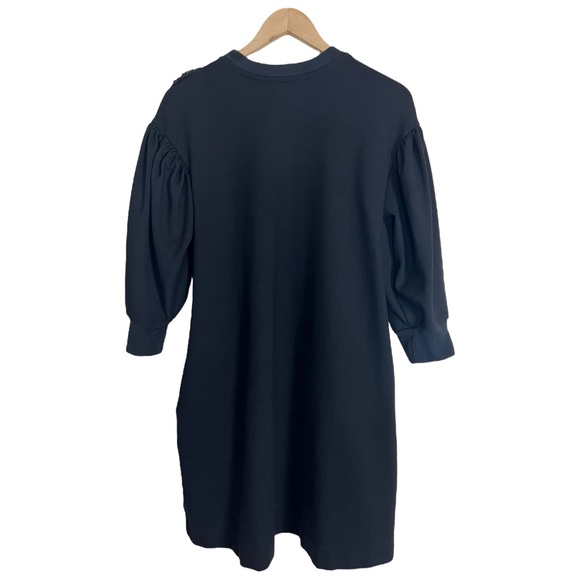 SIMONE ROCHA Black Crew Neck Viscose Dress Size Small - Picture 3 of 11